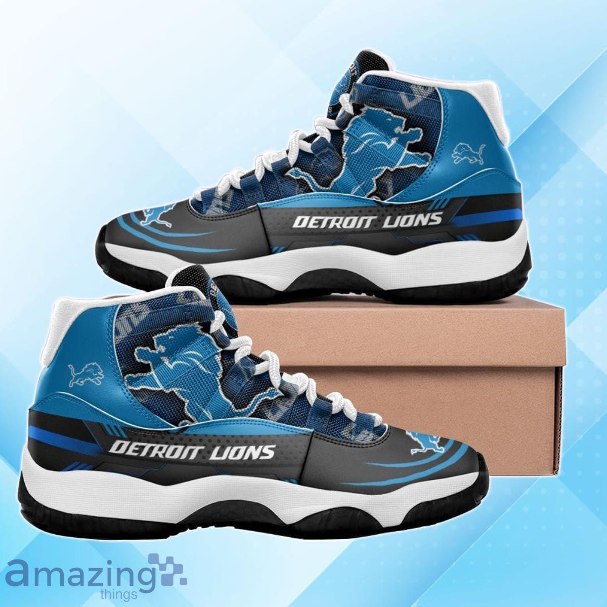 Detroit Lions Air Jordan 11 Sneakers Impressive Gift For Men And Women Fans Product Photo 1