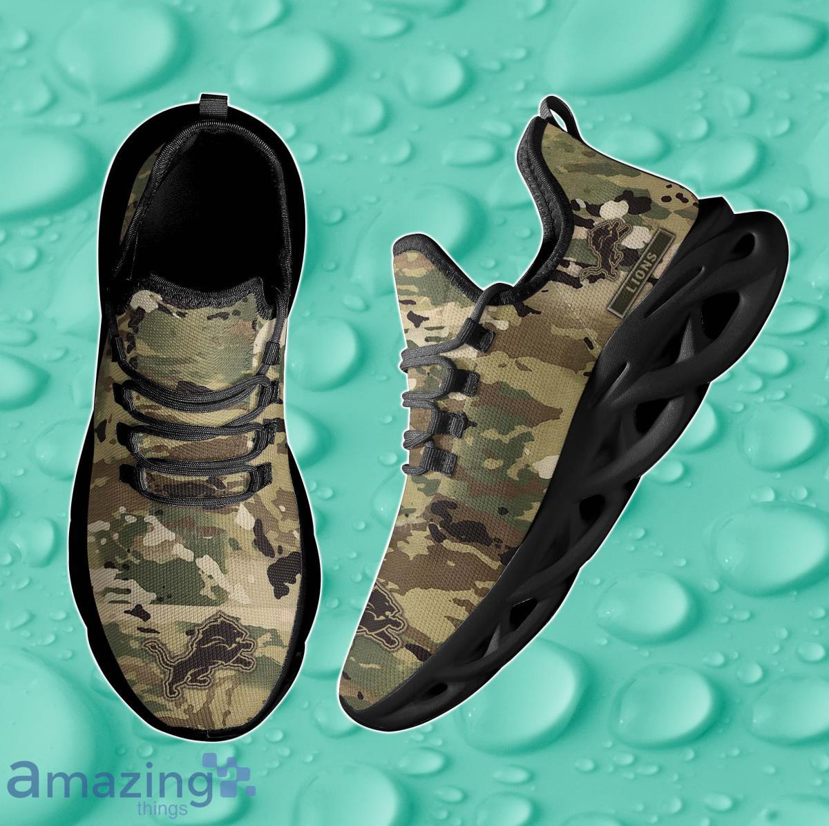 Detroit Lions Hunting camo style Max Soul Shoes Best Gift For Men And Women  Fans