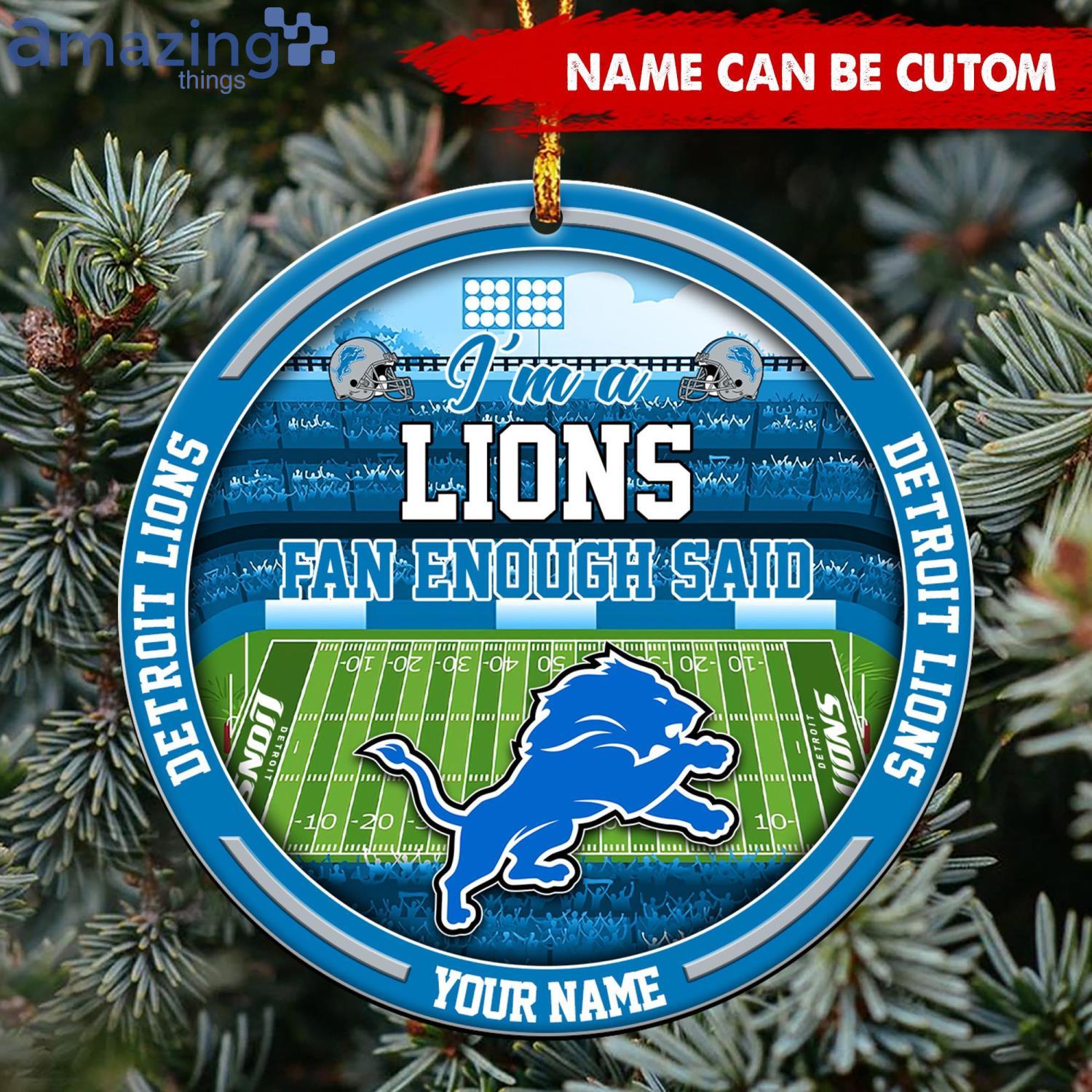 Personalized Detroit Lions American Football Christmas Decorations, Custom  prints store