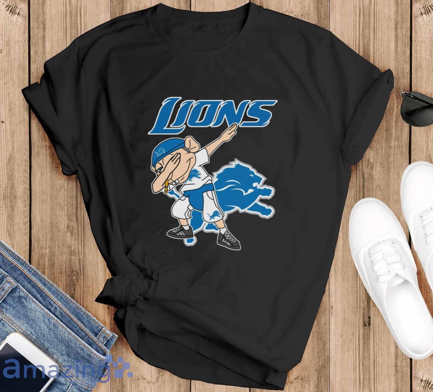 Detroit Lions NFL Football Jeffy Dabbing Sports T Shirt For Men And Women - Black T-Shirt