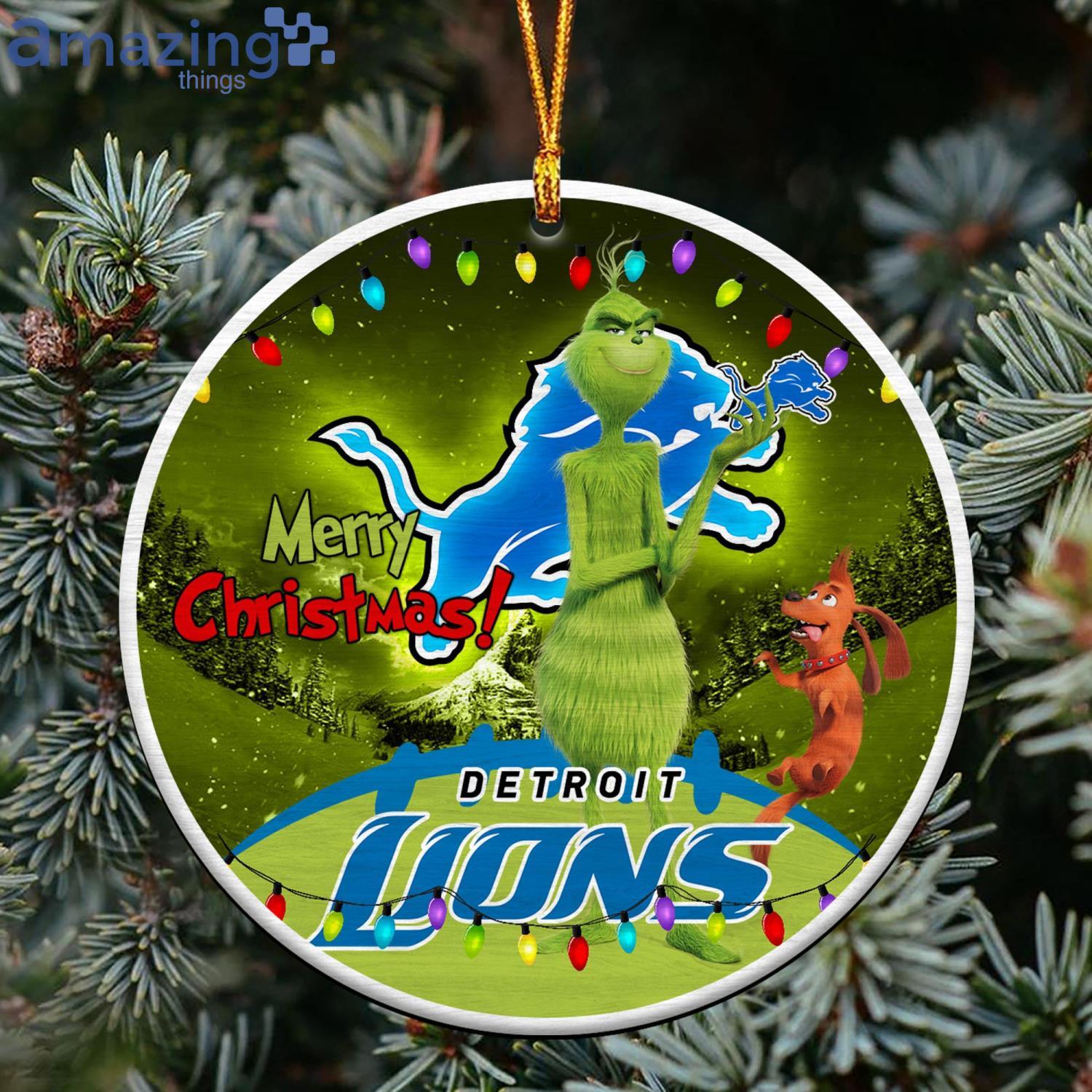 Personalized Detroit Lions American Football Christmas Decorations