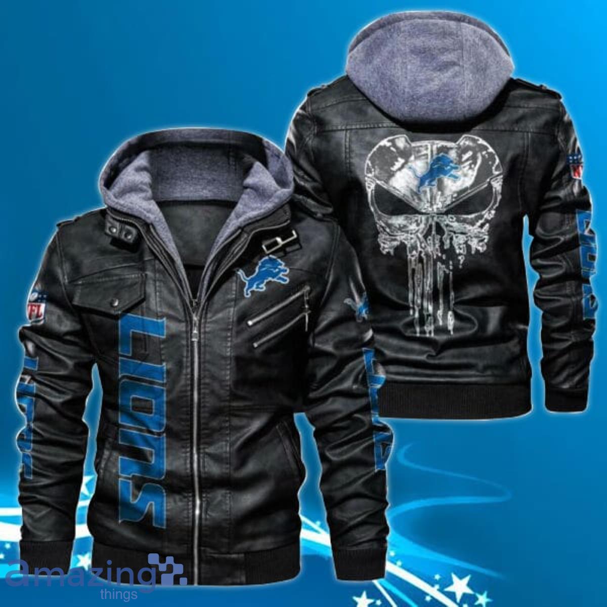 Detroit Lions NFL Leather Jacket For Men