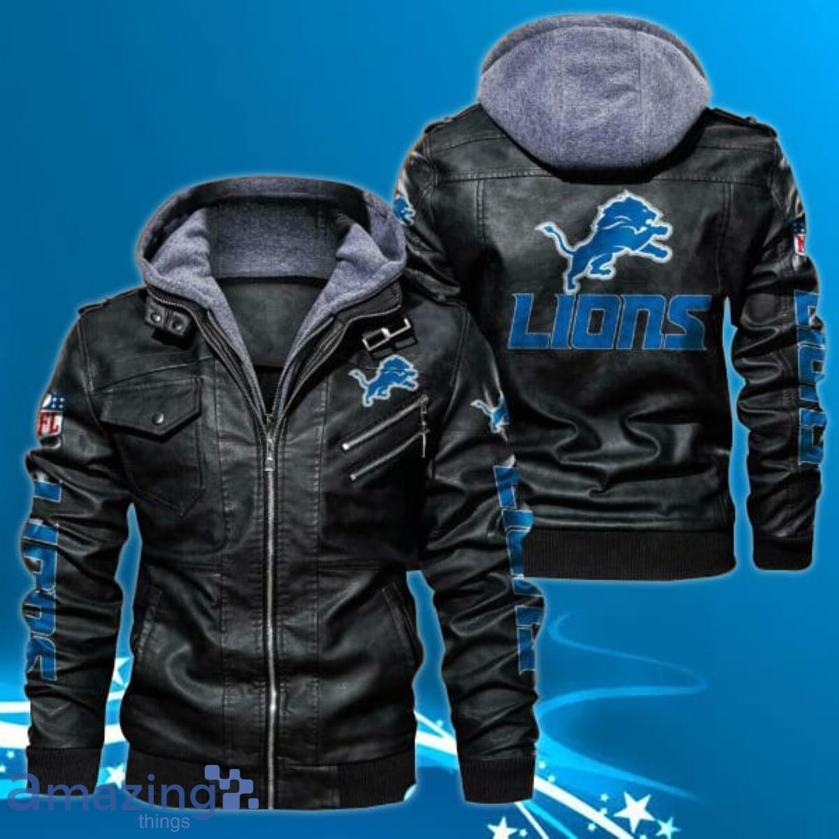 Detroit Lions NFL Leather Jacket Product Photo 1