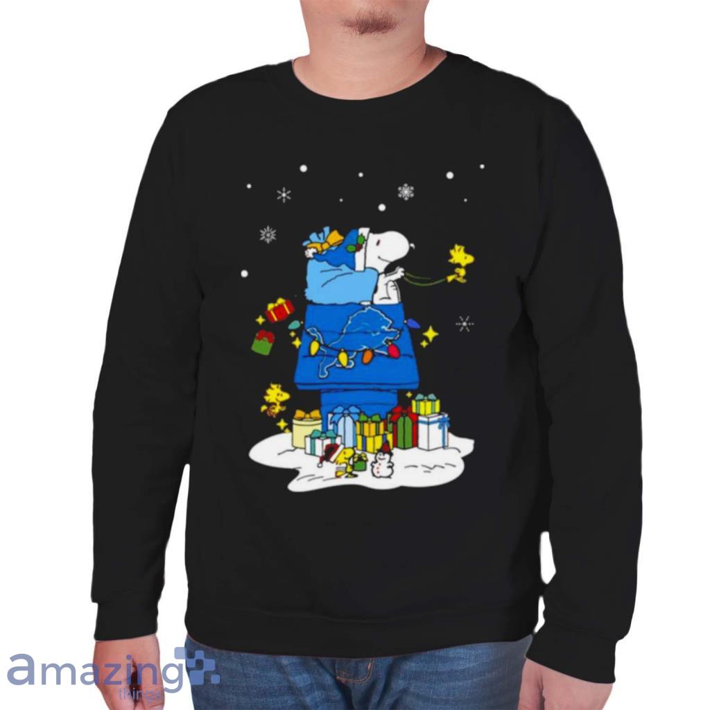 Snoopy Detroit Lions Merry Christmas Shirt - High-Quality Printed