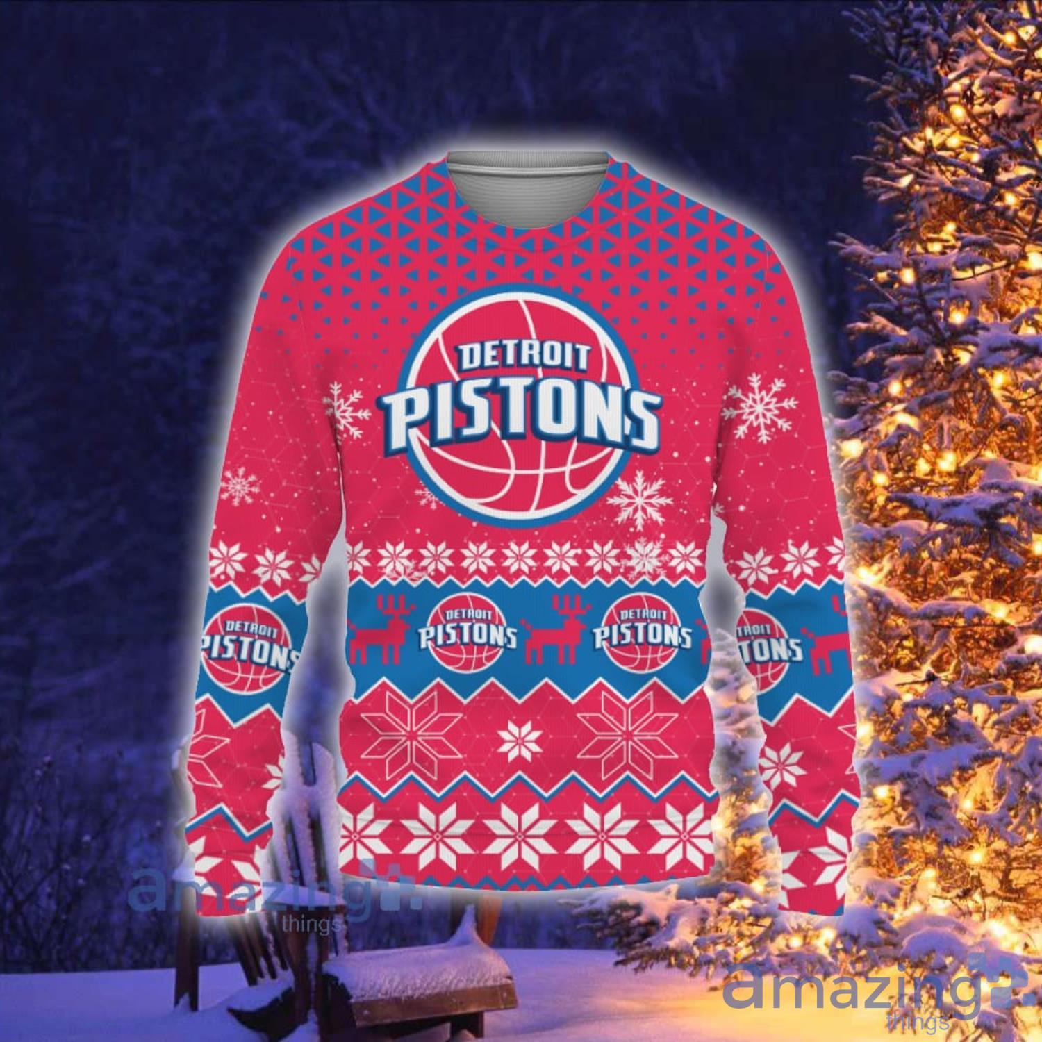 Sweaters, Ugly Christmas Sweater Detroit Pistons