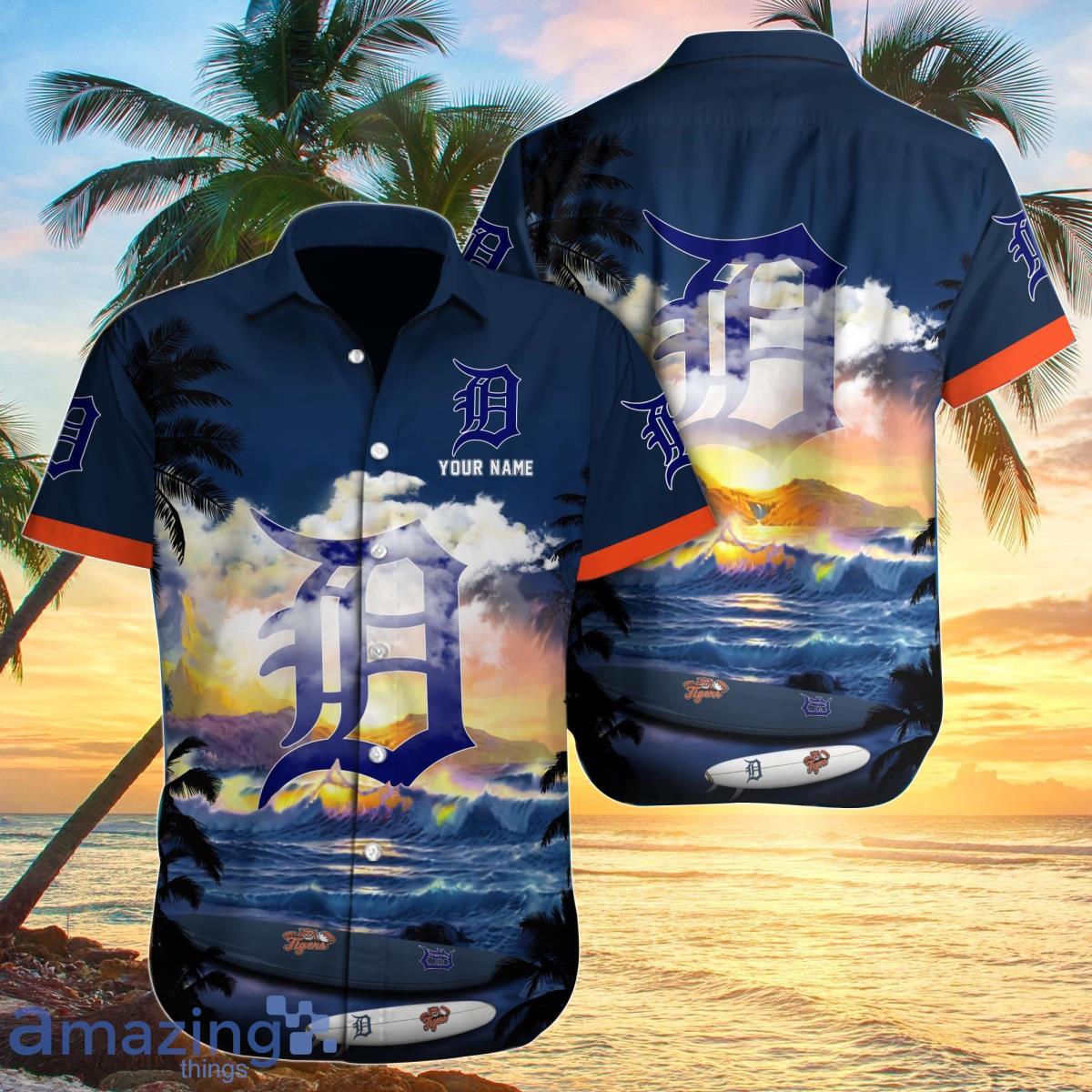 Detroit Tigers Custom Name Hawaiian Shirt Best Gift For Men And Women