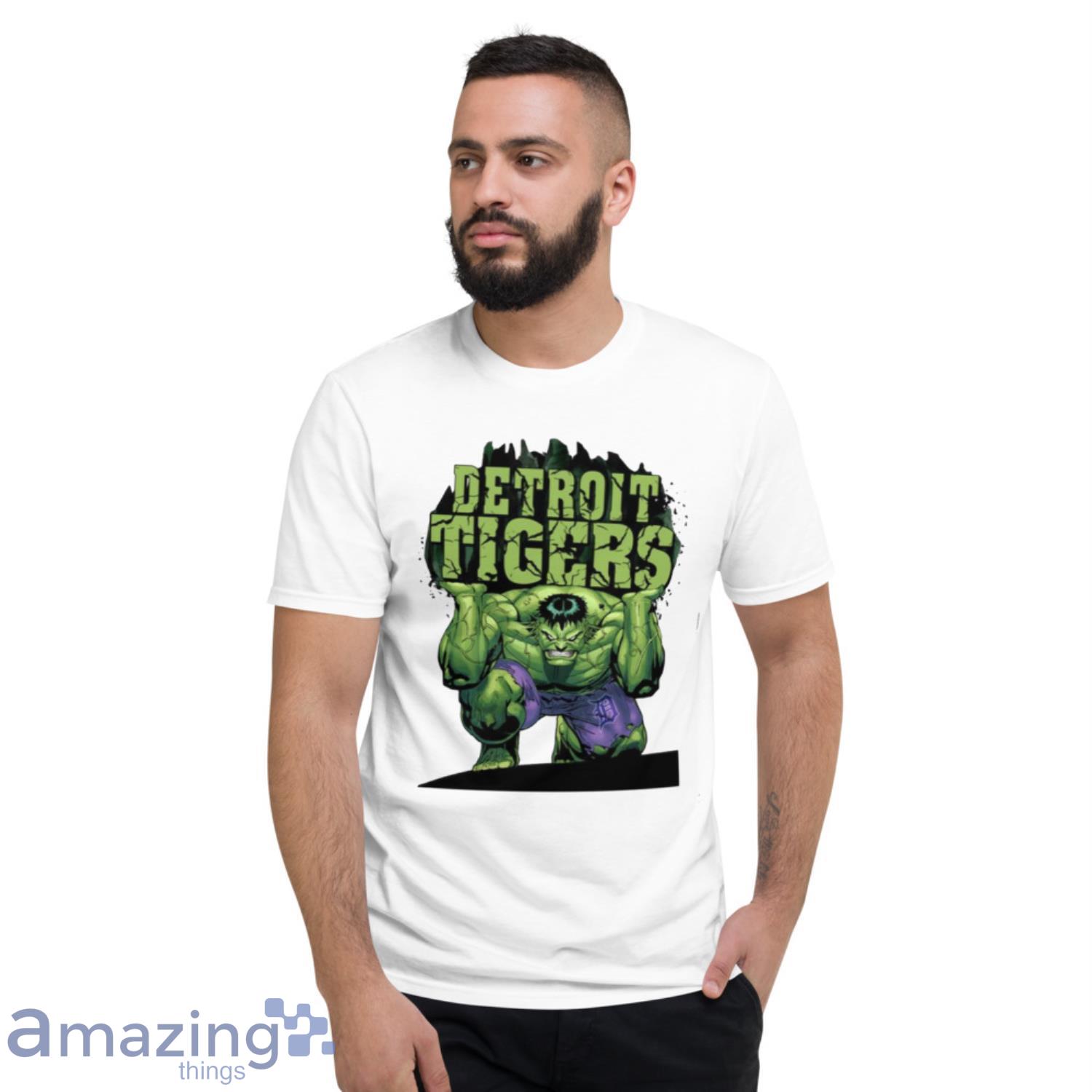 Detroit Tigers MLB Baseball Incredible Hulk Marvel Avengers Sports T Shirt