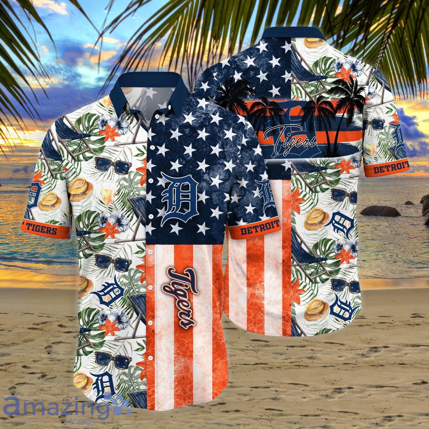 MLB Detroit Tigers Baseball Team New Fashion Full Printed Summer
