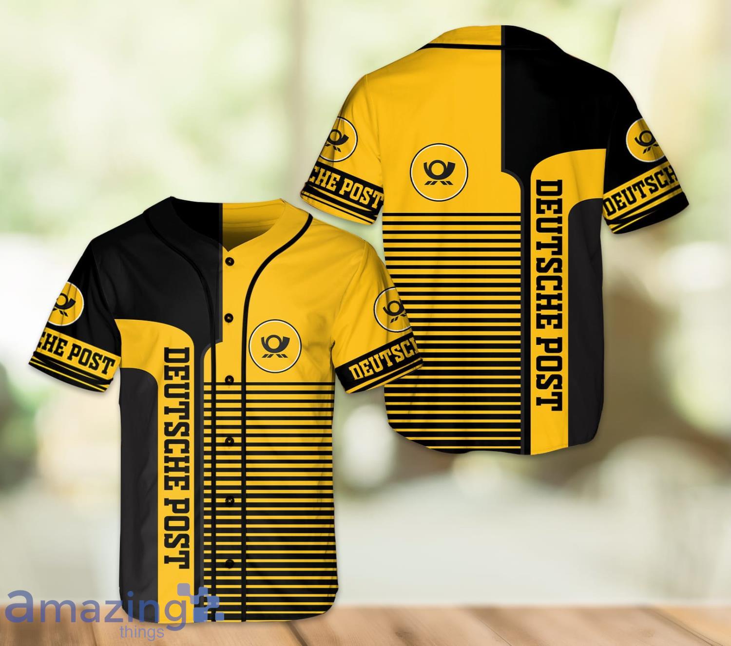 Deutsche Post Striped Baseball Jersey Shirt For Men And Women Gift Product Photo 1