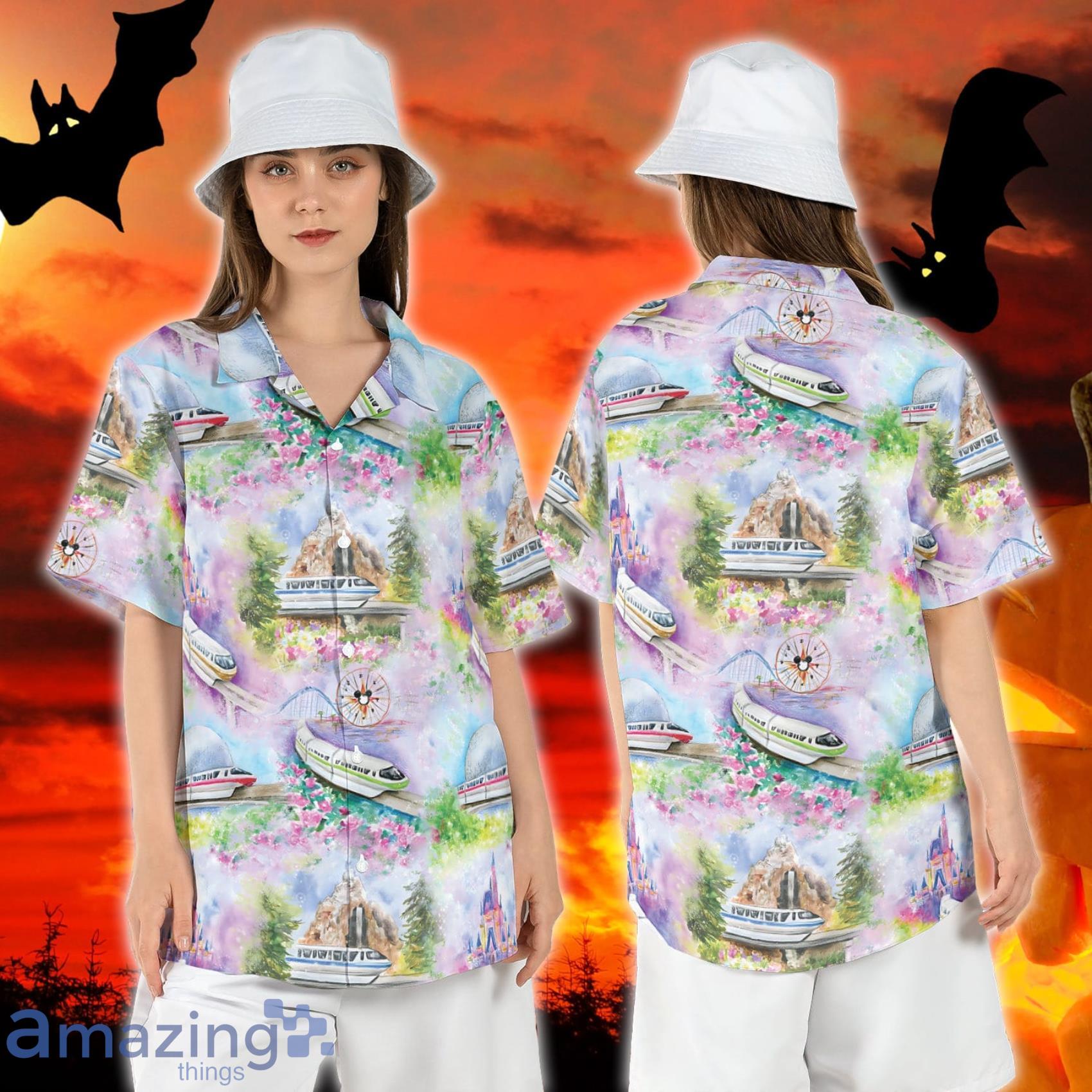 Disneyland Monorail Disneyworld Beach Holiday Shirt Theme Park Epcot Transportation Short Sleeve Shirt Product Photo 1