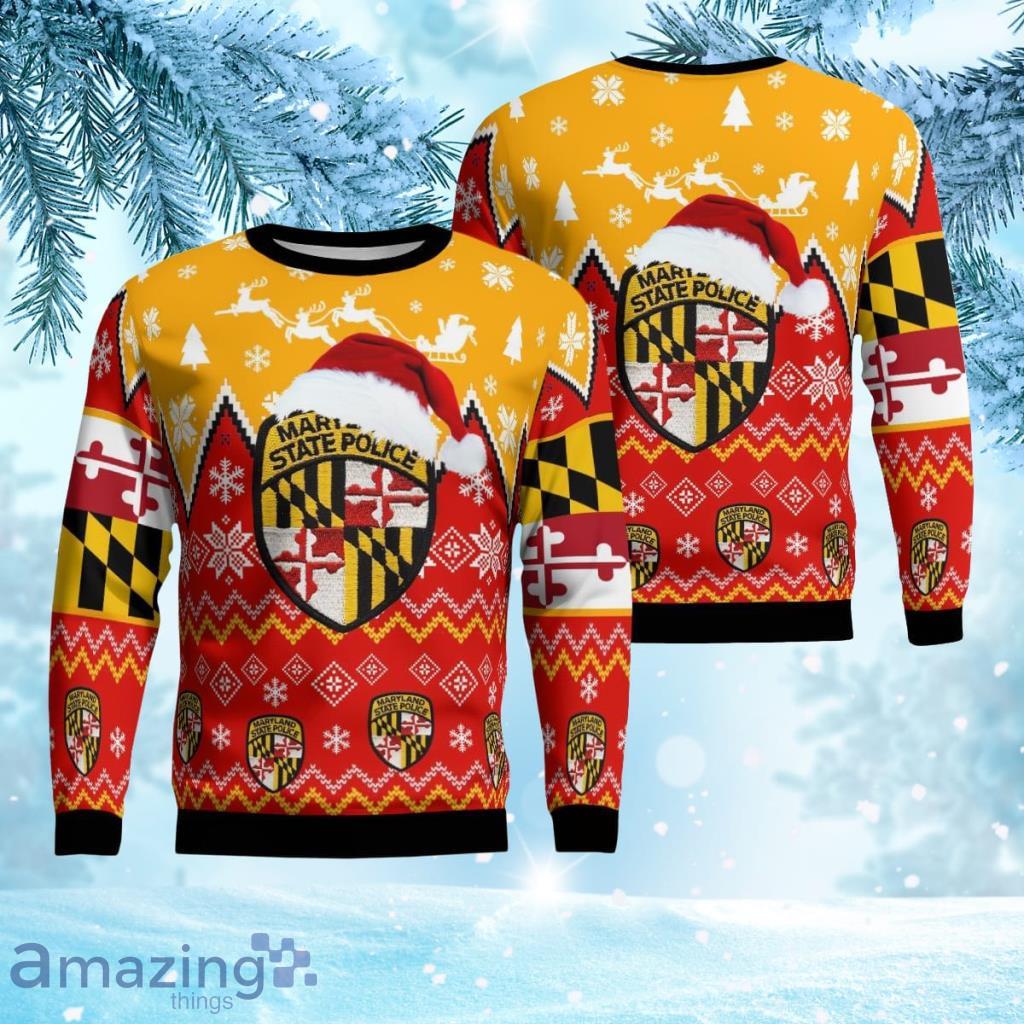 Dltt1111bc07 Maryland State Police Aop Ugly Sweater 3D Gift For Men And Women Product Photo 1