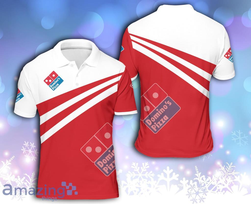 Domino's Pizza Logo Red And White Polo Shirt Gift For Men And Women Product Photo 1