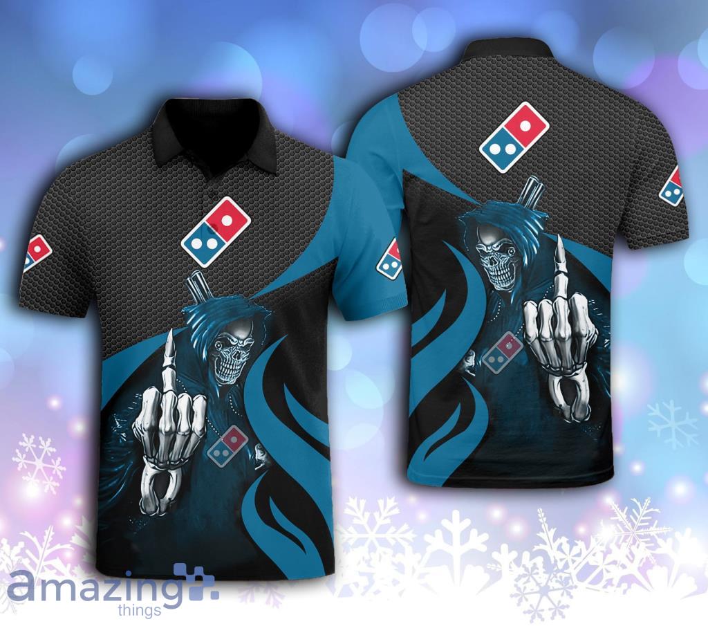 Domino's Pizza Skull Halloween Polo Shirt Gift For Men And Women