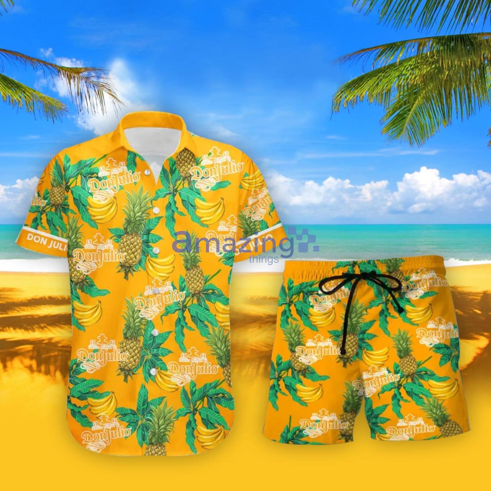 Don Julio Pineapple Banana Tropical Aloha Hawaiian Shirt And Shorts Summer Gift Product Photo 1