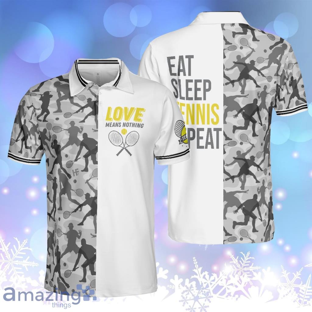 Eat Sleep Tennis Repeat Polo Shirt Product Photo 1 Eat Sleep Tennis Repeat Polo Shirt Product Photo 1