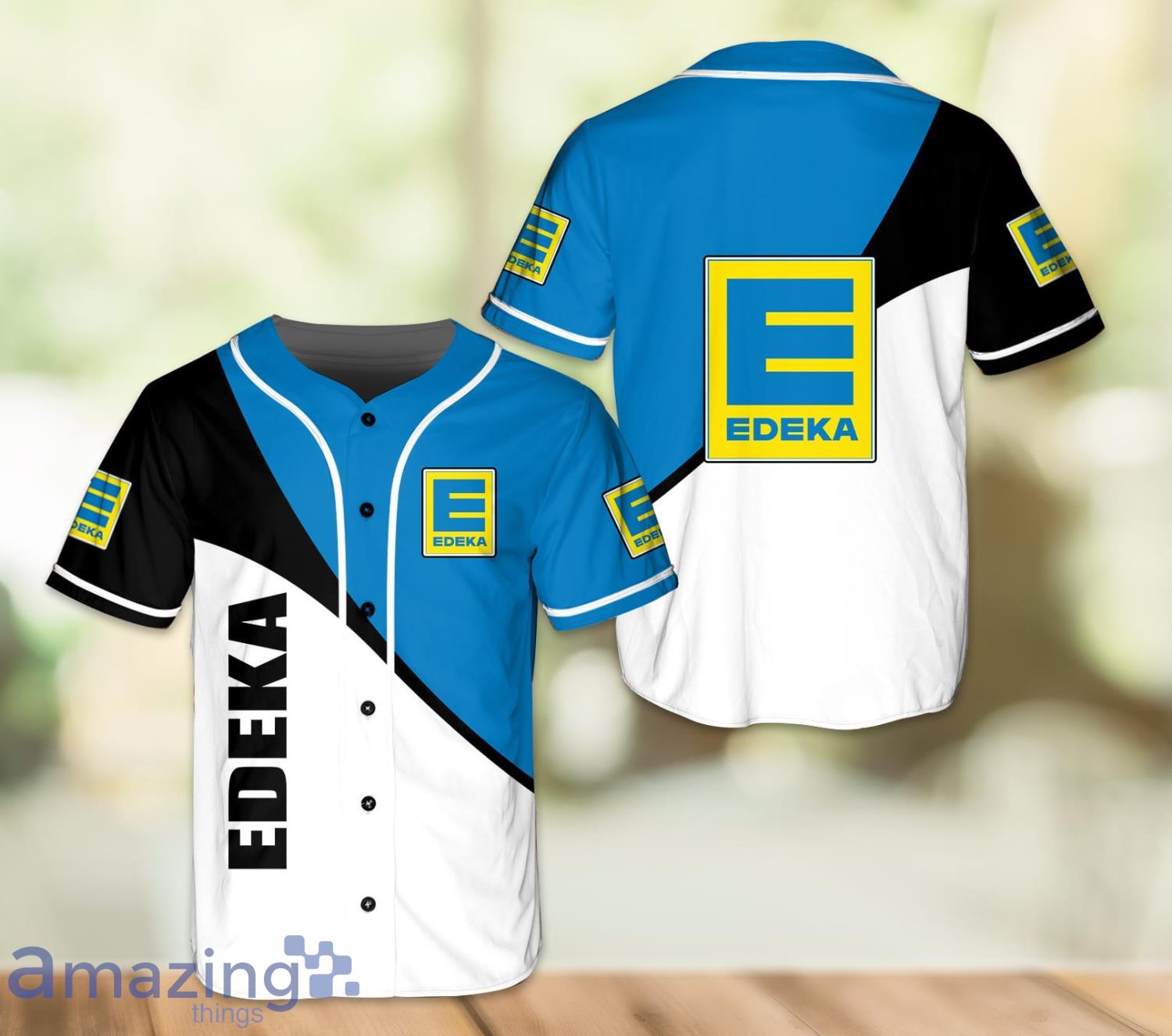 Edeka Baseball Jersey Shirt Striped Style Sport Gift For Men And Women