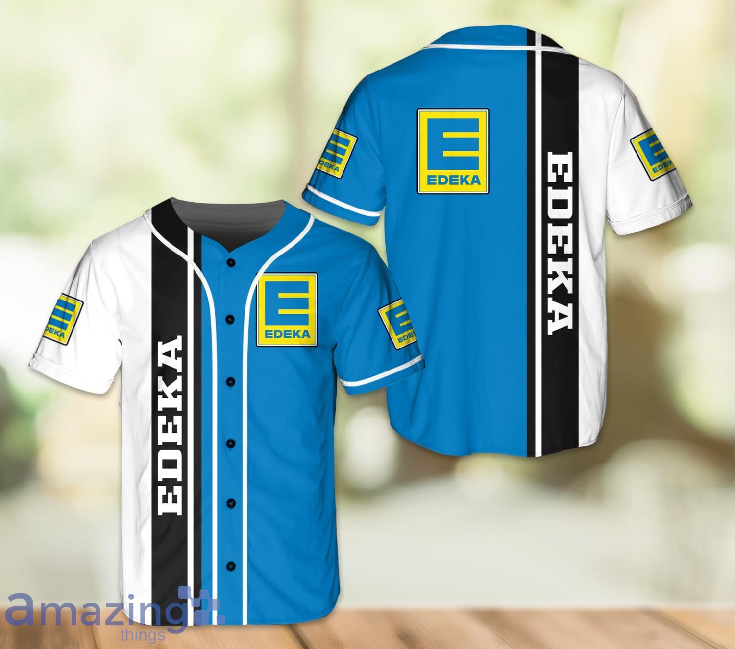 Edeka Baseball Jersey Shirt Striped Style Sport Gift For Men And Women