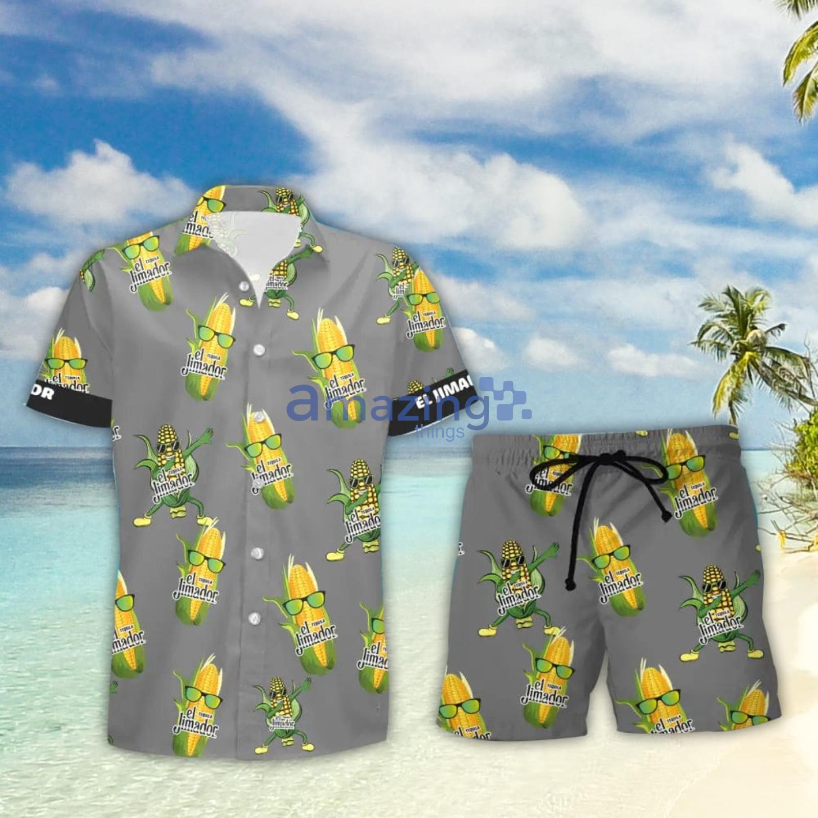 El Jimador Funy Corn Aloha Hawaiian Shirt And Shorts Summer Gift Product Photo 1