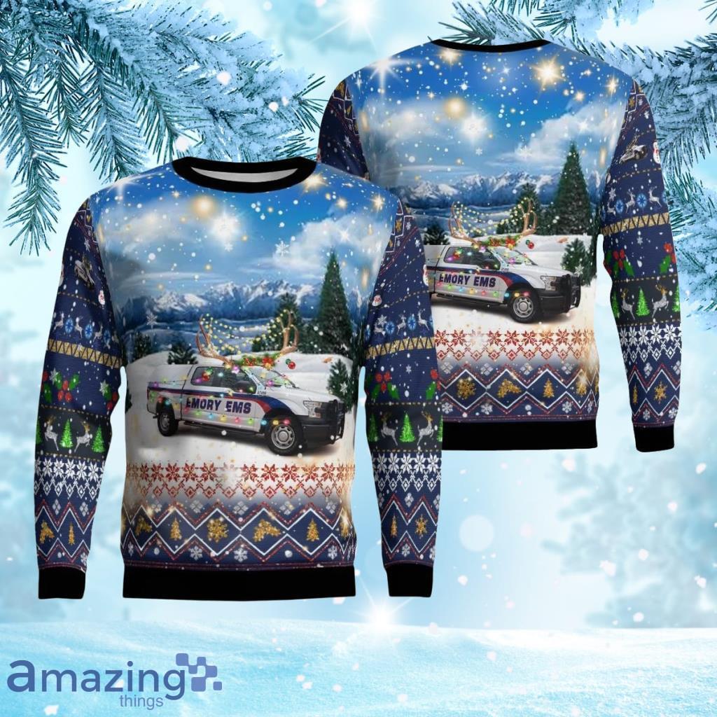 Emory Ems Atlanta, Georgia Christmas Aop Ugly Sweater 3D Gift For Men And Women Product Photo 1