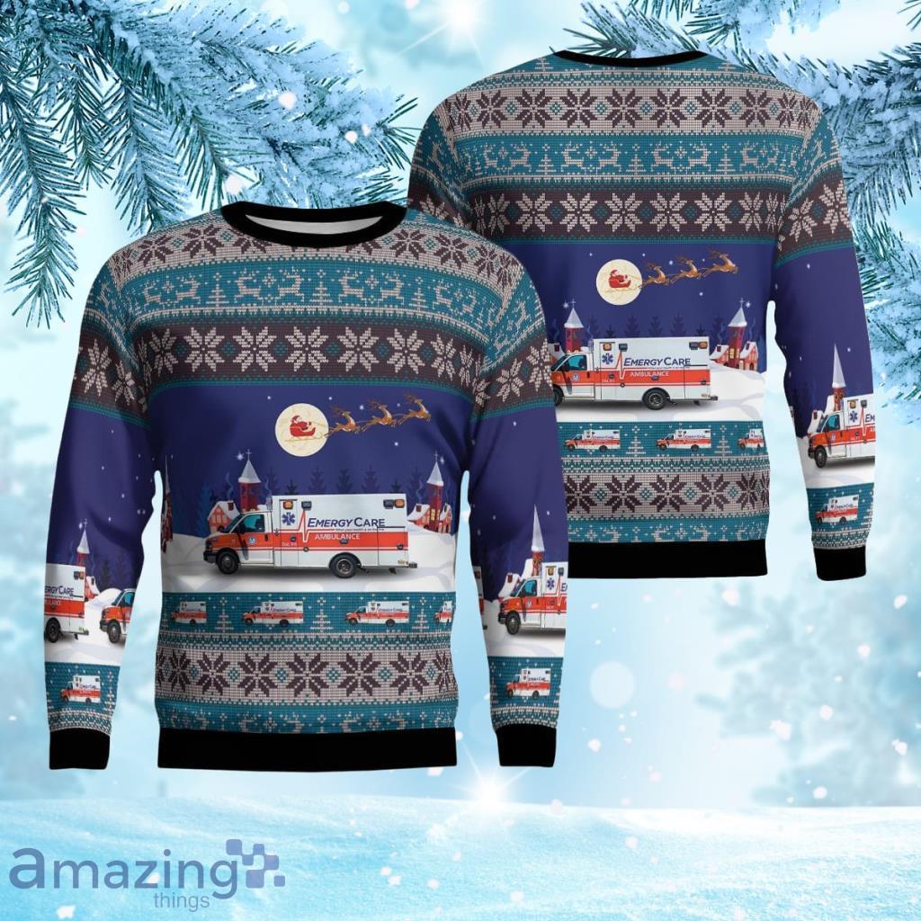 Erie, Pennsylvania, Emergycare Christmas Ugly Sweater 3D Product Photo 1