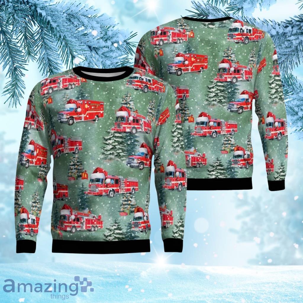 Exeter, New Hampshire, Exeter Fire Department Aop Ugly Sweater 3D Gift For Men And Women Product Photo 1