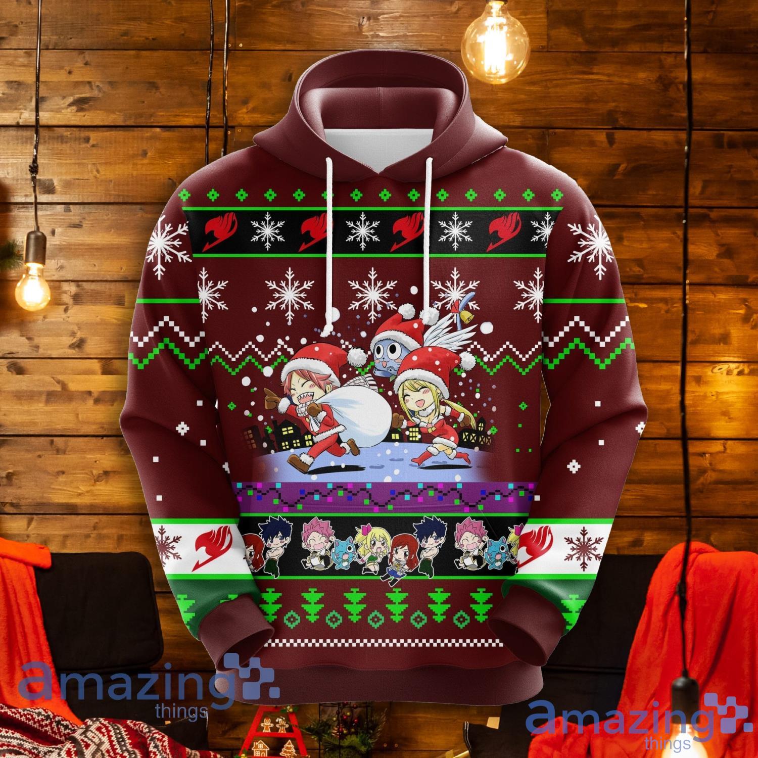 Fairy Tail Christmas Cute Noel Mc Christmas Pattern All Print 3D Hoodie Product Photo 1 Fairy Tail Christmas Cute Noel Mc Christmas Pattern All Print 3D Hoodie Product Photo 1