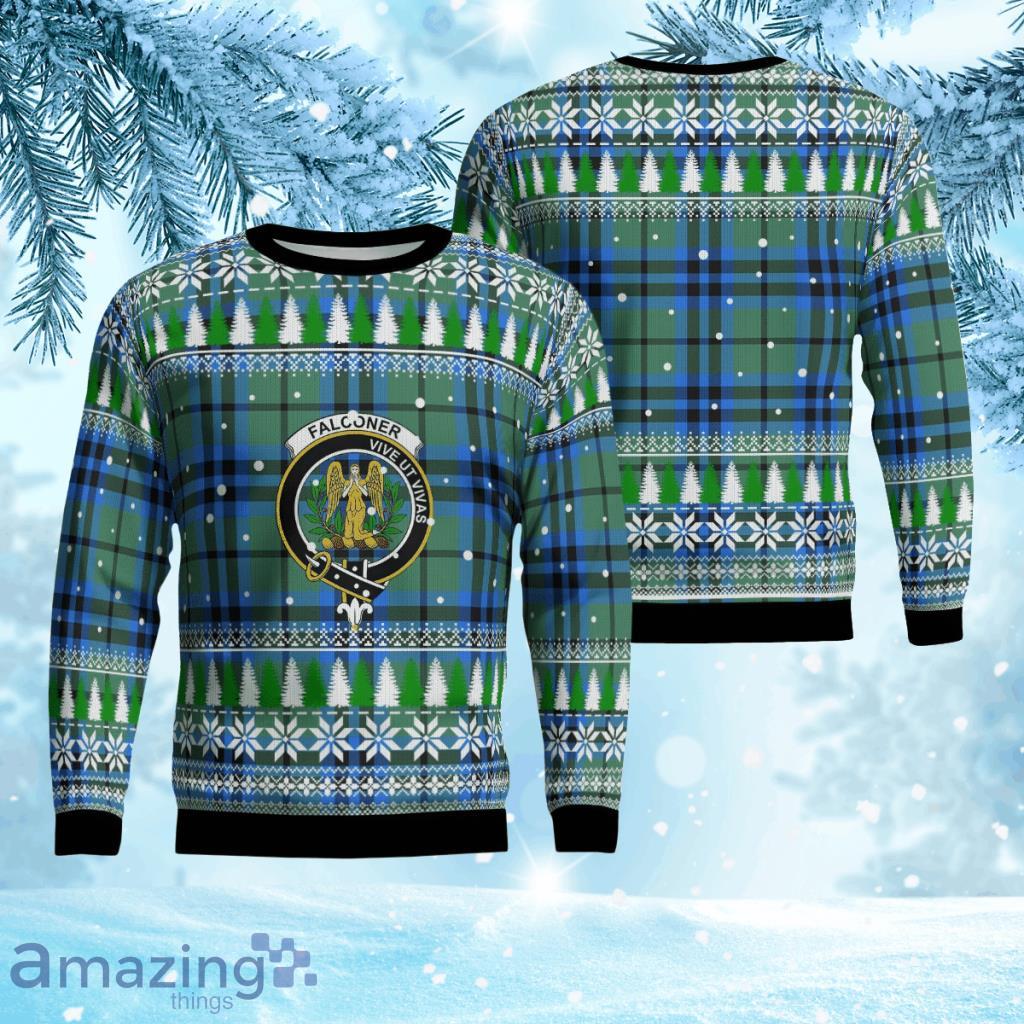 Falconer Crest Tartan Christmas Ugly Sweater 3D Gift For Men And Women Product Photo 1