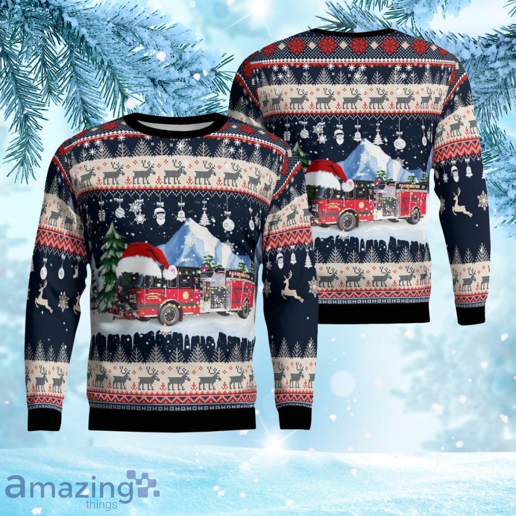 Farmington, Illinois, Farmington Fire Protection District Aop Ugly Sweater 3D Gift For Men And Women Product Photo 1