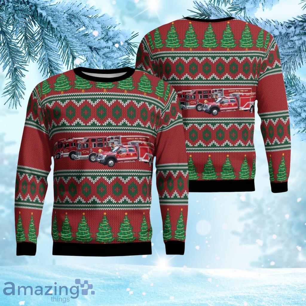 Fayetteville, North Carolina, Pearce's Mill Fire Department Aop Ugly Sweater 3D Gift For Men And Women Product Photo 1