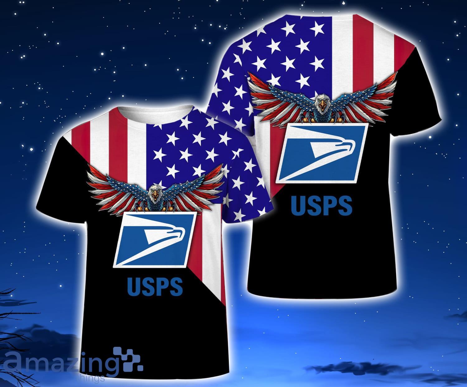 Flag 3D All Over Printed Usps 3D T-Shirt For Men And Women Product Photo 1