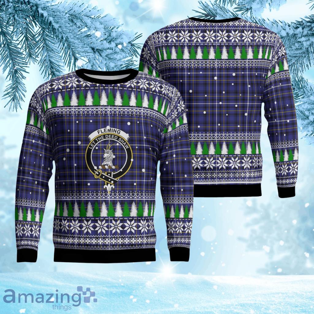 Fleming Crest Tartan Christmas Ugly Sweater 3D Gift For Men And Women Product Photo 1