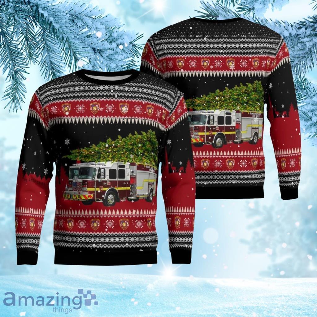 Florida, Highlands County Fire Rescue Christmas Aop Ugly Sweater 3D Gift For Men And Women Product Photo 1