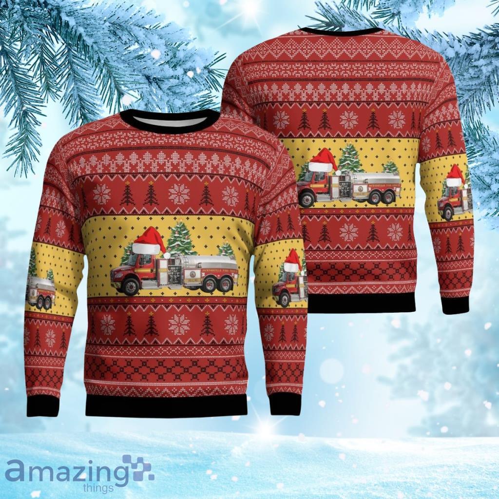 Florida Jacksonville Fire And Rescue Department Ugly Sweater 3D Product Photo 1