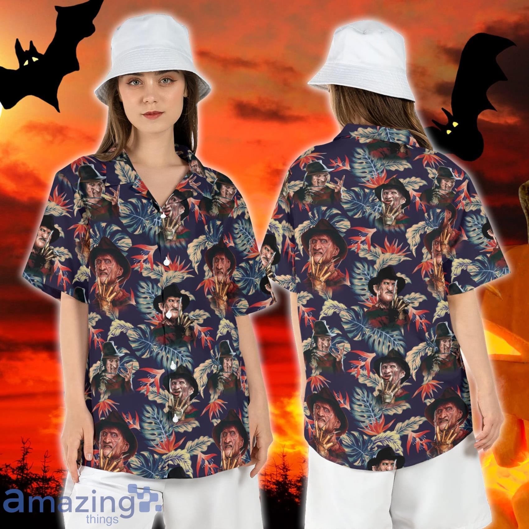 Freddy Krueger Horror Tropical Nightmare on Elm Street Hawaiian Shirt For Men And Women Scary Movie Button Up Shirt Horror Killer Product Photo 1