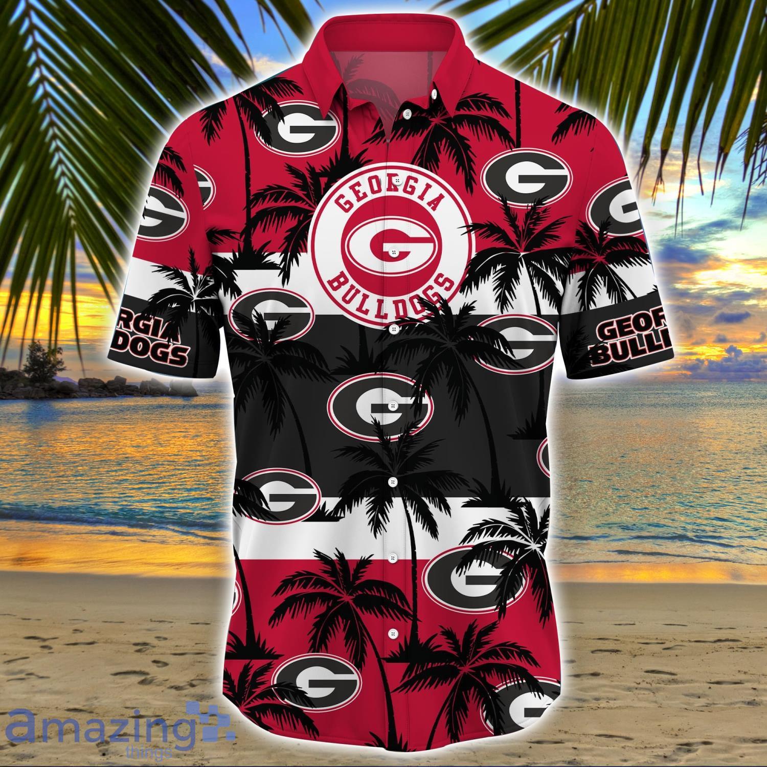 Georgia Bulldogs All Over Print Logo And Coconut Trending Summer Gift Aloha Hawaiian Shirt image Georgia Bulldogs All Over Print Logo And Coconut Trending Summer Gift Aloha Hawaiian Shirt Product Photo 2