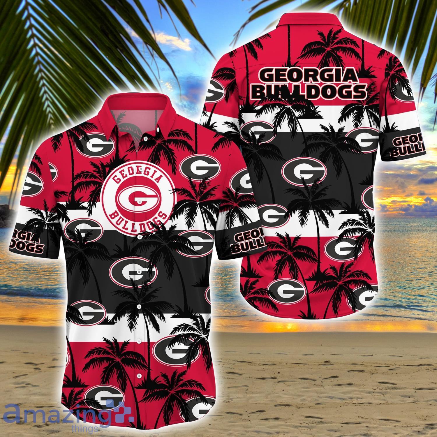 Georgia Bulldogs All Over Print Logo And Coconut Trending Summer Gift Aloha Hawaiian Shirt Product Photo 1