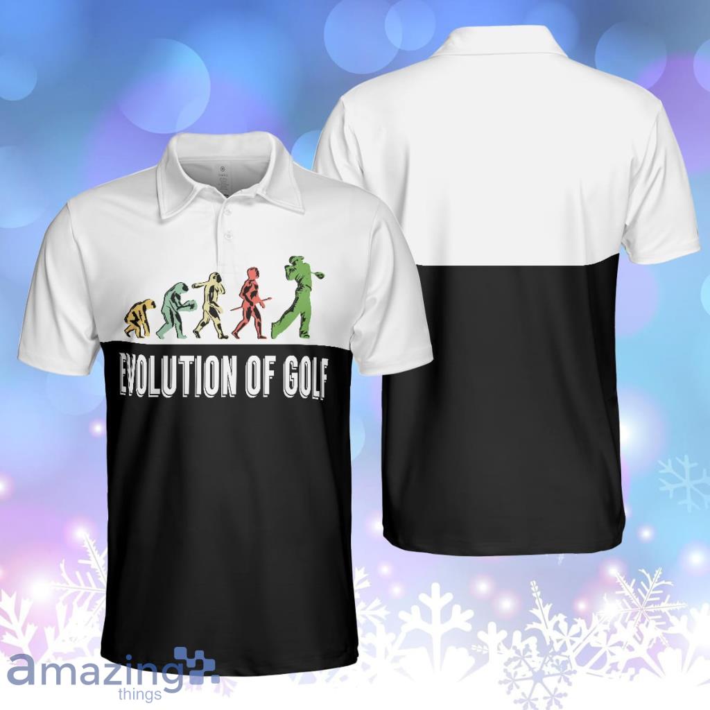 Golf Evolution Vintage Polo Shirt, Elegant Back And White Polo Shirt Product Photo 1 Golf Evolution Vintage Polo Shirt, Elegant Back And White Polo Shirt Product Photo 1