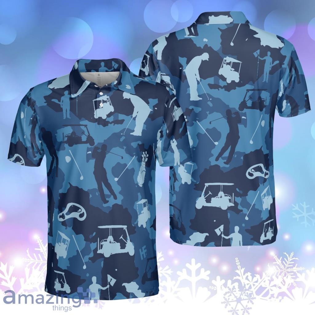 Golf Ocean Blue Camouflage Polo Shirt, Streetwear Golfing Polo Shirt, Camo For Men Product Photo 1 Golf Ocean Blue Camouflage Polo Shirt, Streetwear Golfing Polo Shirt, Camo For Men Product Photo 1
