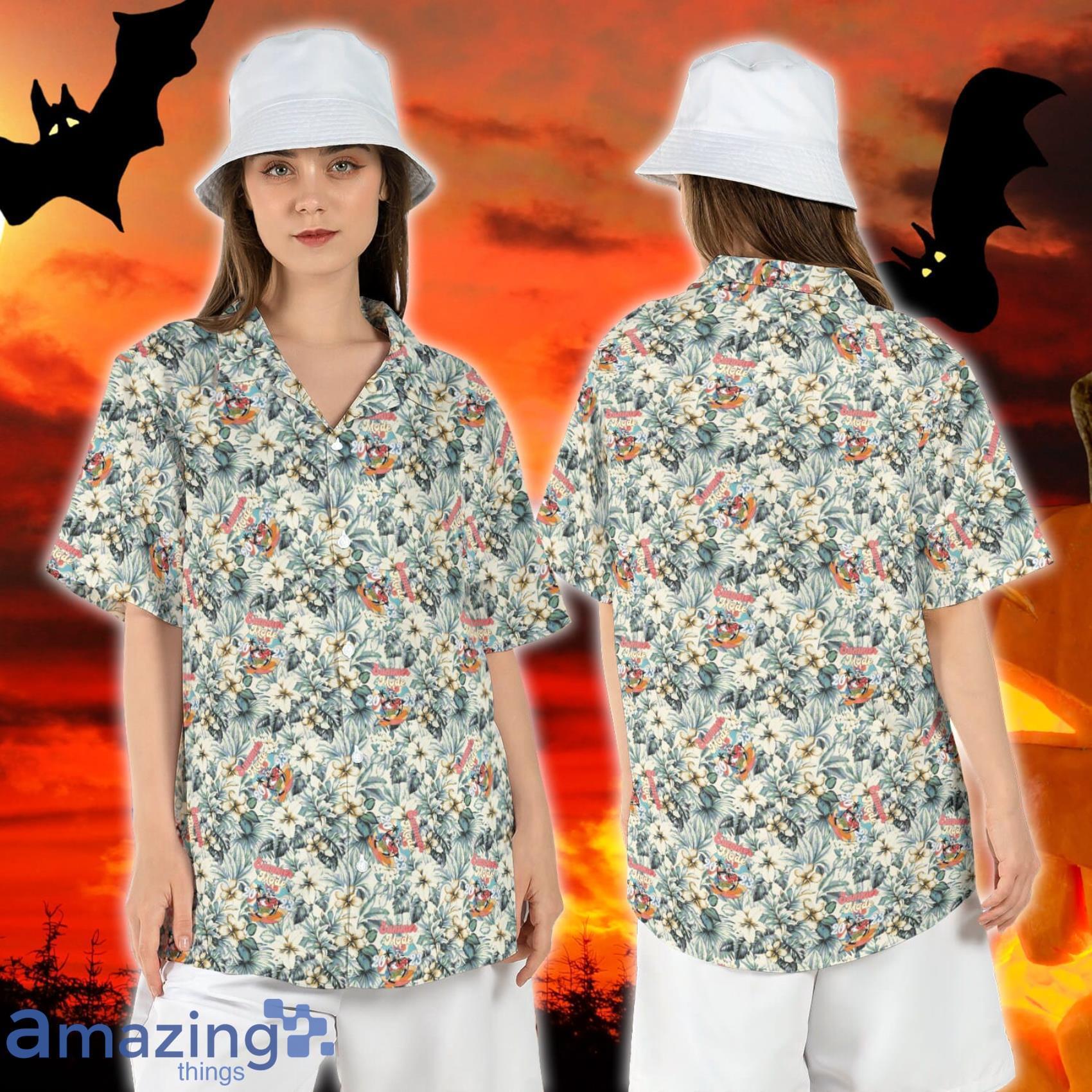 Goofy Summer Mode 2023 Plumeria Flower Beach Disneyland Vacation Hawaiian Shirt For Men And Women Tropical Floral Button Up Shirt Product Photo 1