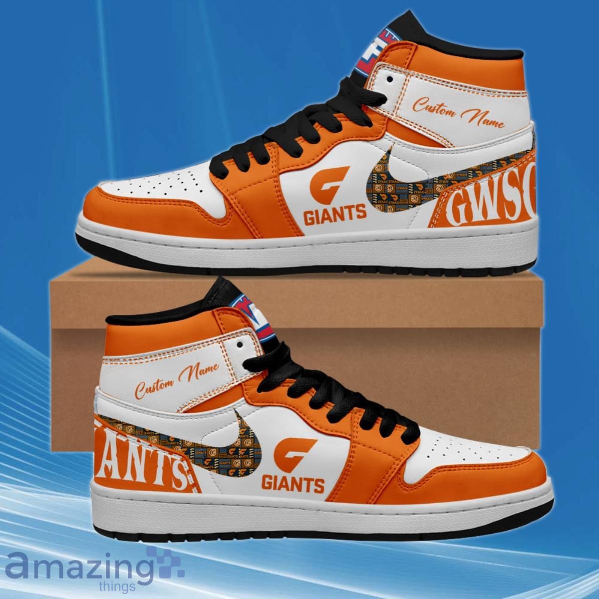 Greater Western Sydney Giantsafl AFL Air Jordan Hightop Custom Name Product Photo 1