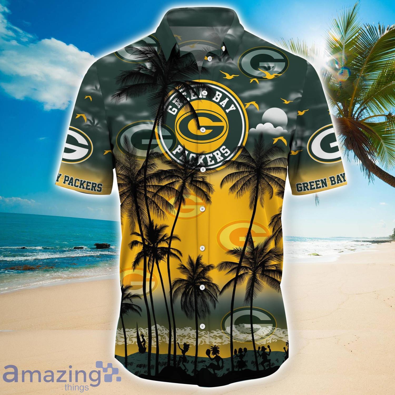 Custom Name Green Bay Packers NFL Aloha Hawaiian Shirt –