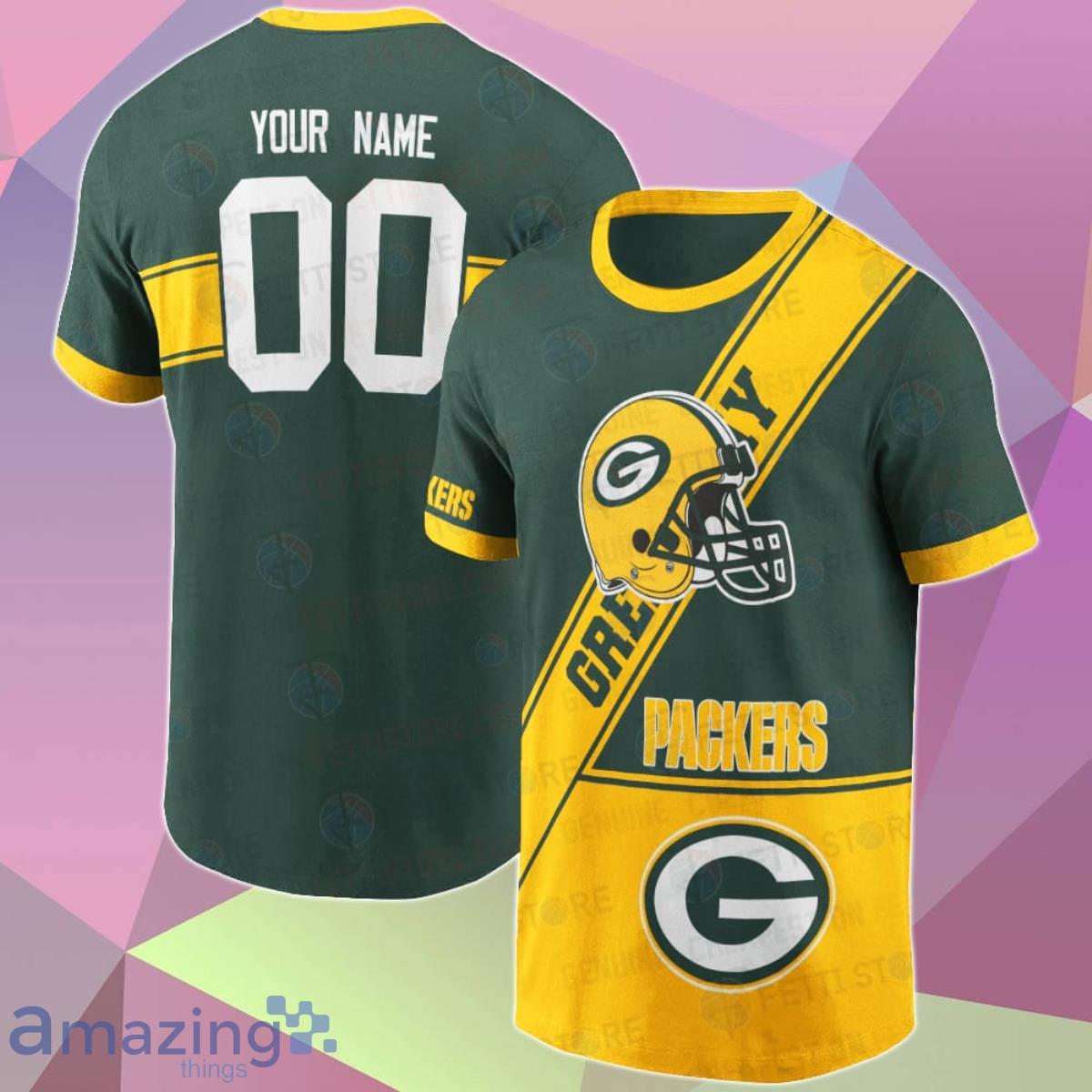 Green Bay Packers 3D Custom Name & Number T Shirt Best Gift For Men And Women Product Photo 1