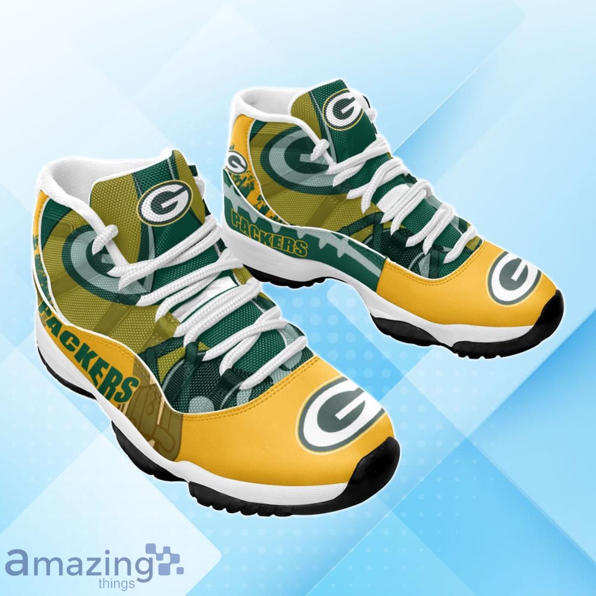 Green Bay Packers Football Team Air Jordan 11 Best Sneakers For Men Women  Fans