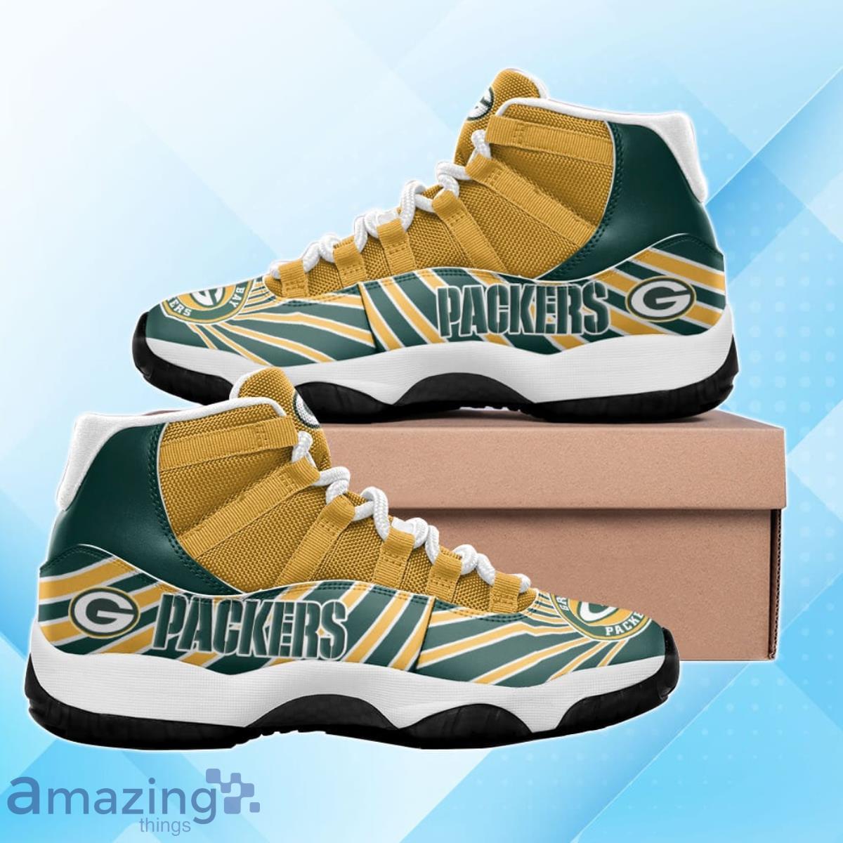 Green Bay Packers Air Jordan 11 Sneakers Best Gift For Men And Women Fans image Green Bay Packers Air Jordan 11 Sneakers Best Gift For Men And Women Fans Product Photo 3