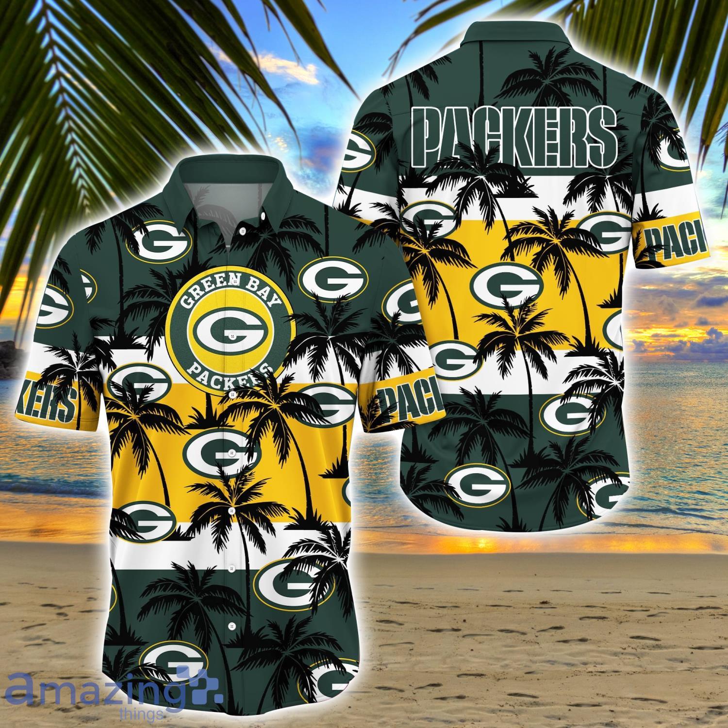 Green Bay Packers All Over Print Logo And Coconut Trending Summer Gift Aloha Hawaiian Shirt Product Photo 1
