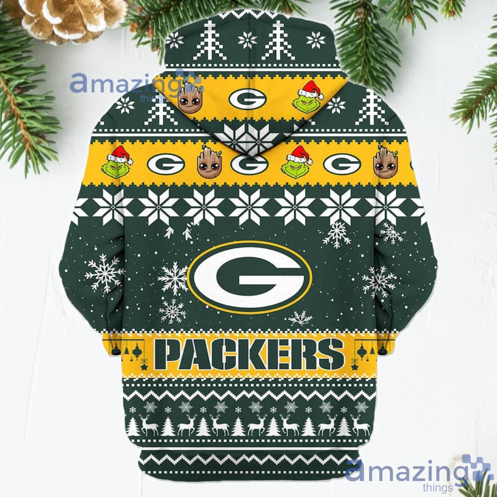 Top The Grinch Christmas Ornament Green Bay Packers Sweat Shirt