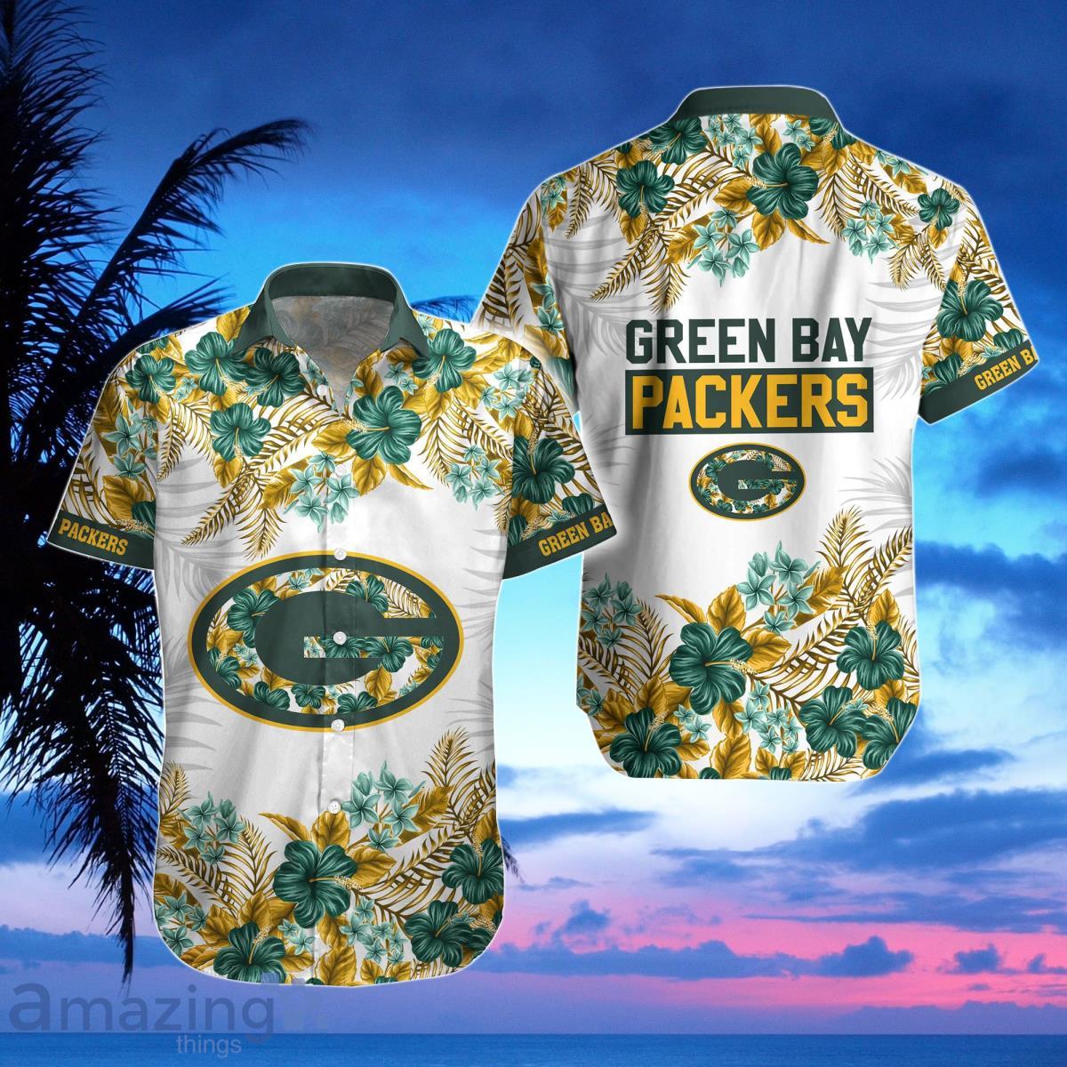 Green Bay Packers 3D Hawaiian Shorts style summer Gift For Mens