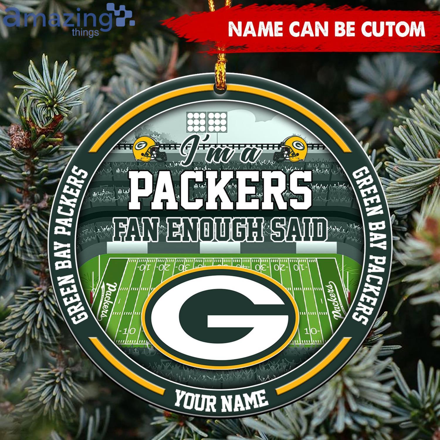 Green Bay Packers NFL Fans Christmas Ornament Custom Name