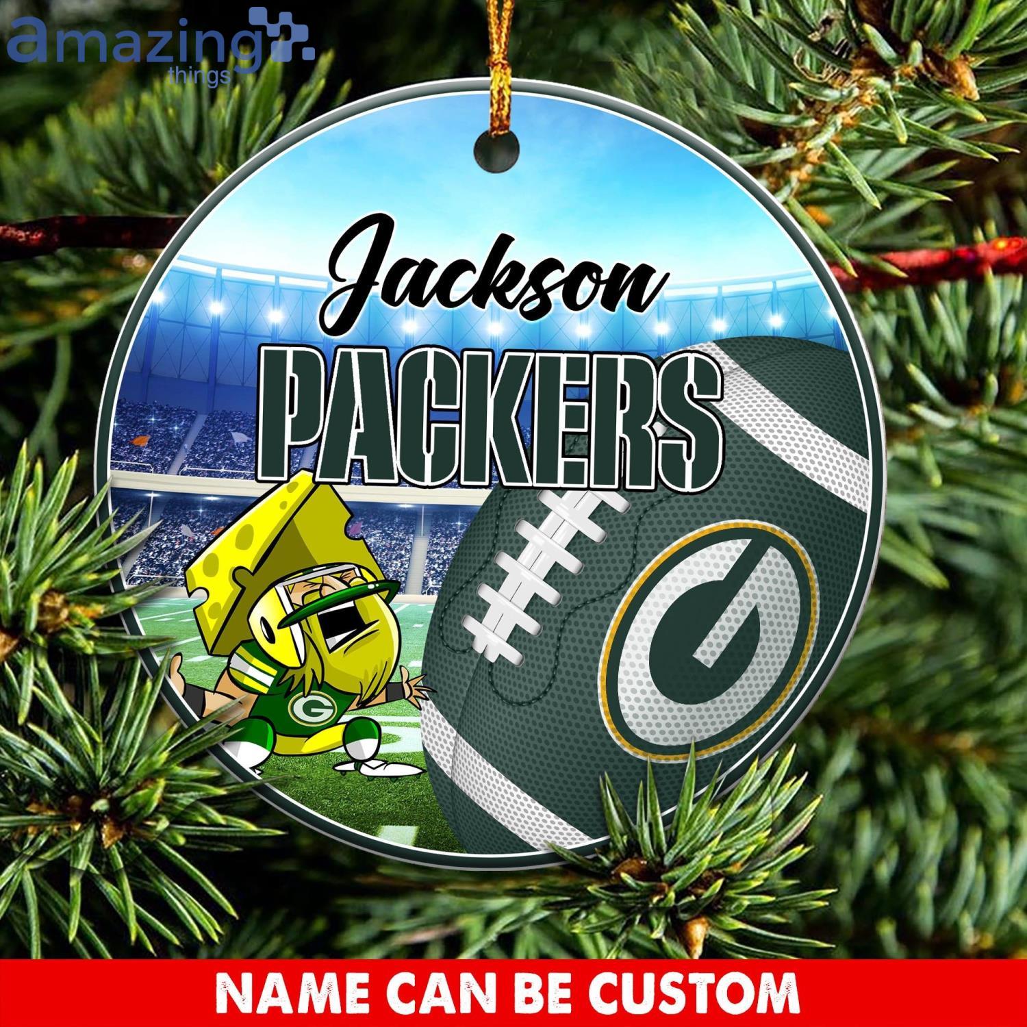 Green Bay Packers NFL Fans Christmas Ornament Custom Name Product Photo 1