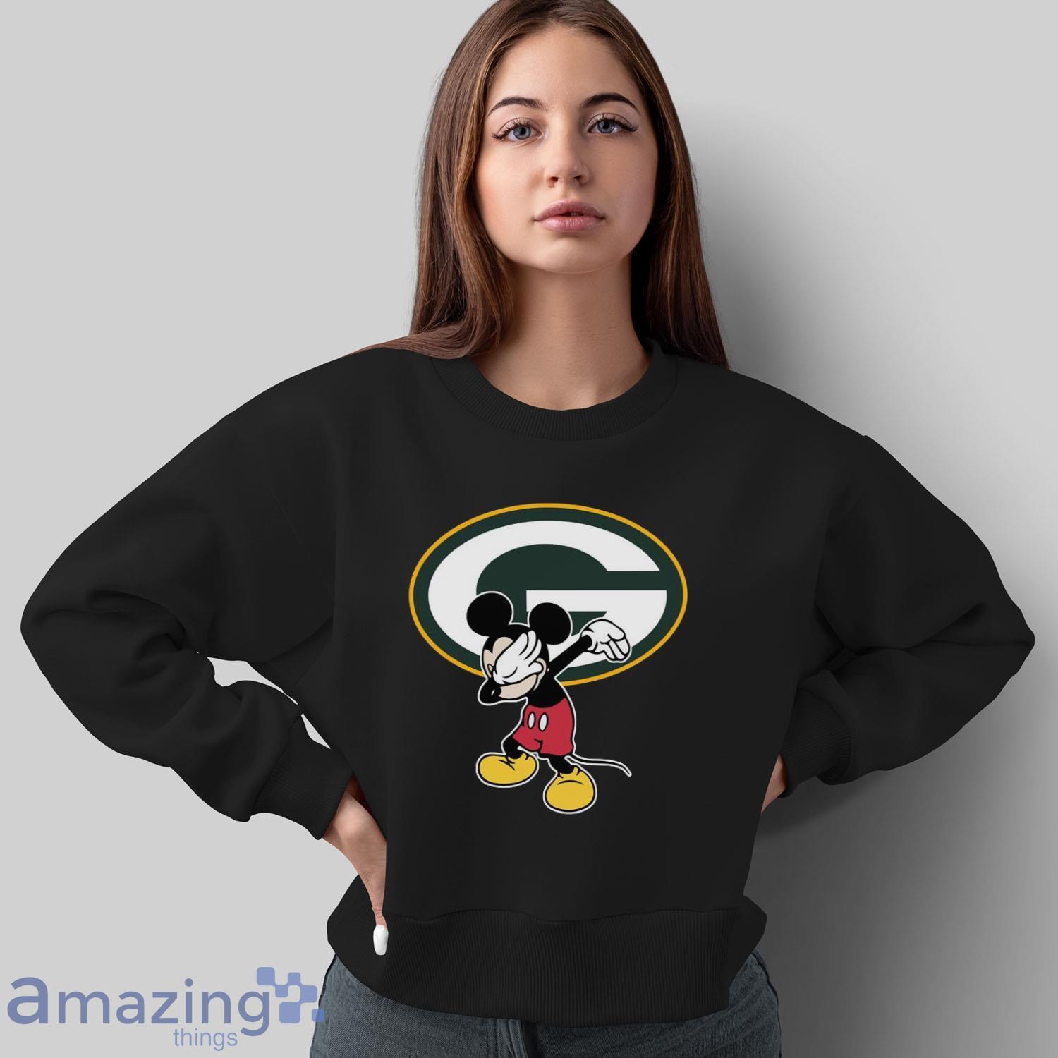 NFL Green Bay Packers Mickey Mouse Disney Football T Shirt Long Sleeve T- Shirt